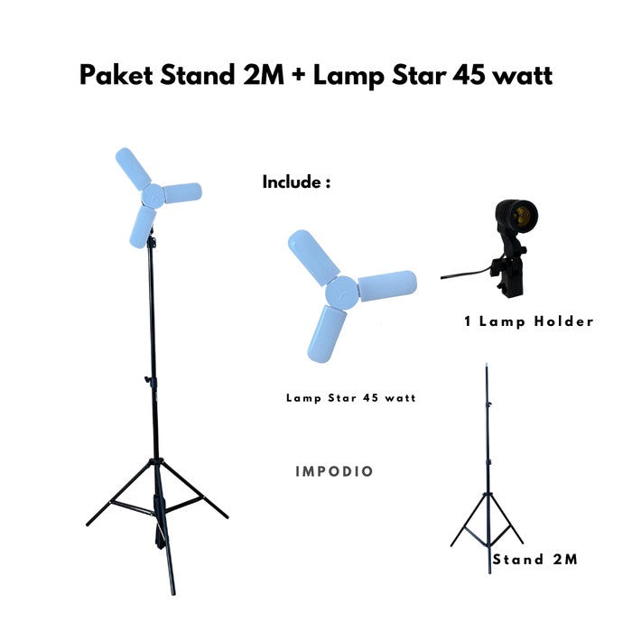 IMPODIO LED fill light tri star 30w dan 45w - Lighting studio foto