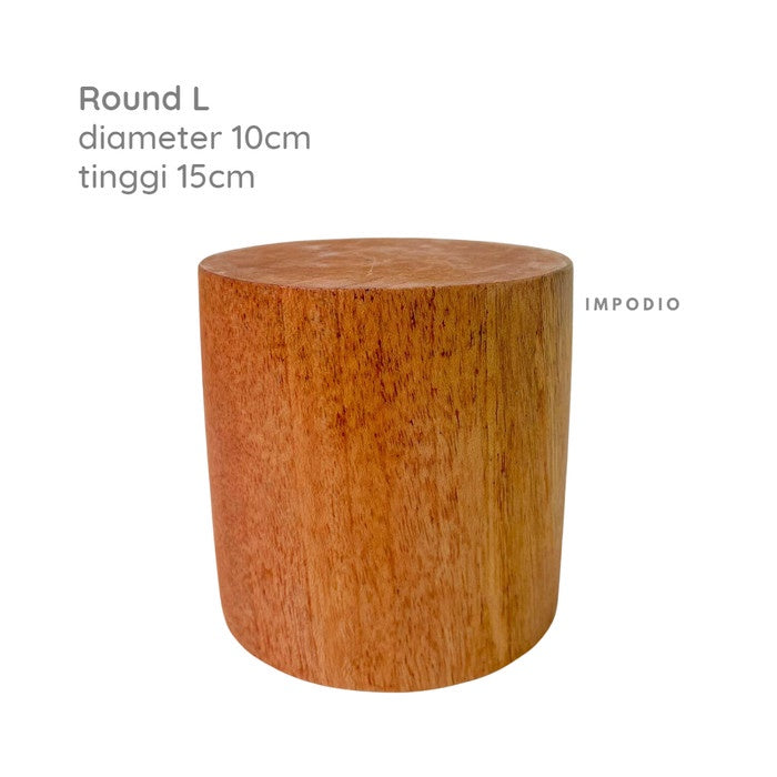 IMPODIO Podium kayu mahoni - kubus balok properti foto produk