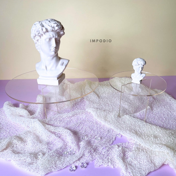 IMPODIO Arcylic stand cake transparan - tatakan kue tempat display