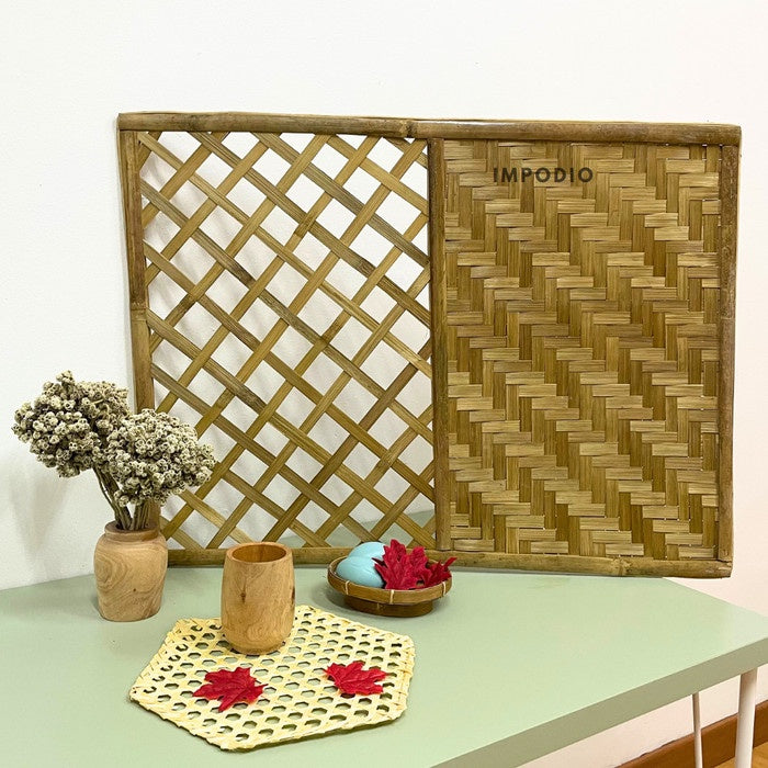 IMPODIO Bamboo Window - Props fotografi, bambu asli
