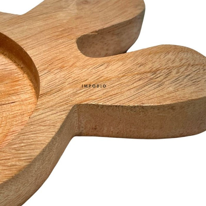 IMPODIO Tatakan Gelas Kelinci kayu asli - props kayu foto produk