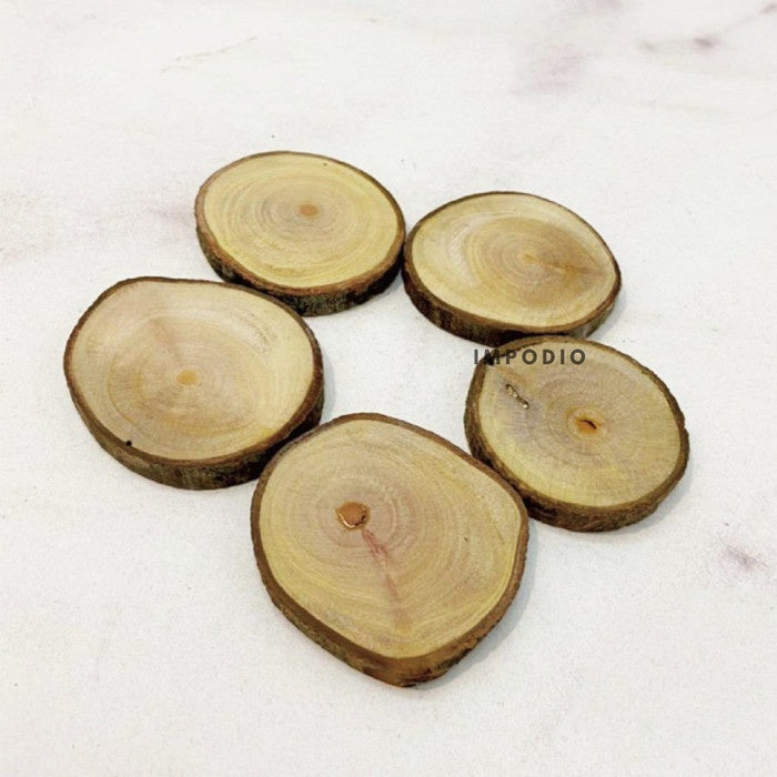 IMPODIO wood slice / kayu props foto 4-5cm flaylayout rustic