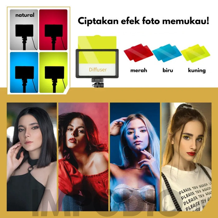 IMPODIO Paket lengkap photo product Background + LED fill