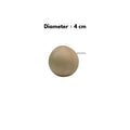 IMPODIO Bola kayu natural 2 - 4 cm - Properti props foto - packaging