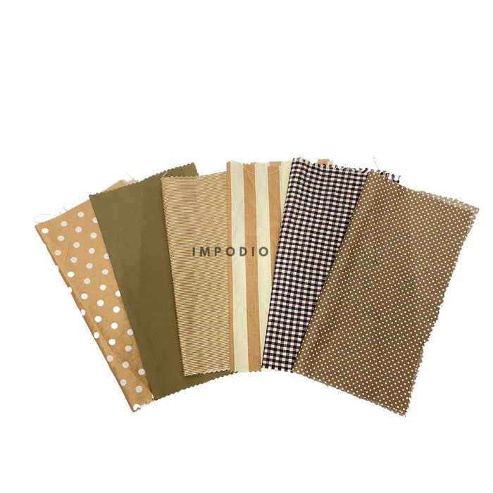 IMPODIO [PAKET 6pcs] napkin NUDE coklat kain piknik - props foto