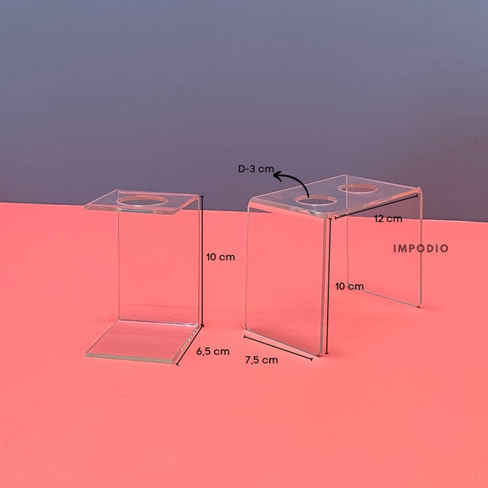 IMPODIO Ice cream display holder etalase clear akrilik fotografi