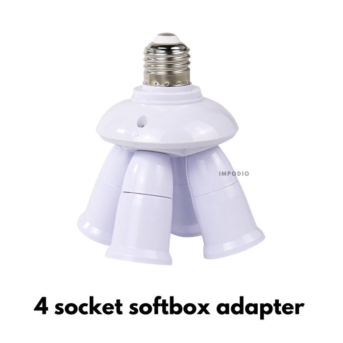 IMPODIO 4 socket led softbox adapter - ubah single socket 4 socked LED