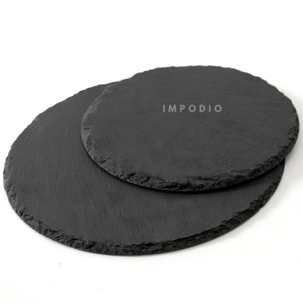 IMPODIO Rounded Stone Steak Piring batu bulat aesthetic high quality props