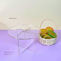 IMPODIO Arcylic stand cake transparan - tatakan kue tempat display - close up