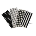 IMPODIO [PAKET 4pcs] napkin b&w kain piknik - props foto