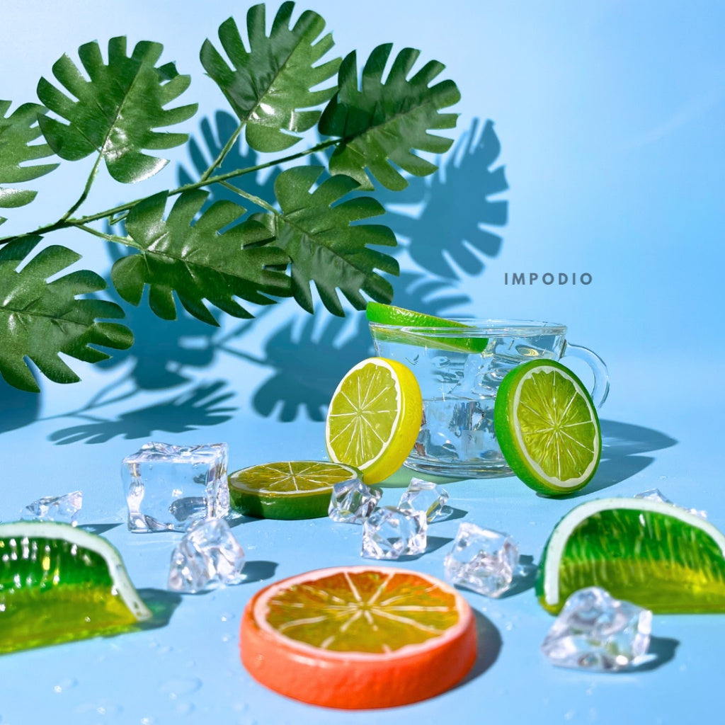 IMPODIO Lemon artficial slice / potongan buah lemon palsu Props foto produk