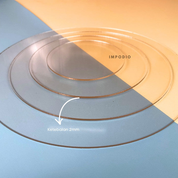 IMPODIO Akrilik bulat beragam ukuran - Props foto konten Makeup IMPODIO