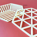 IMPODIO Coaster Alas Rubber Anti Panas - black and white - detail produk