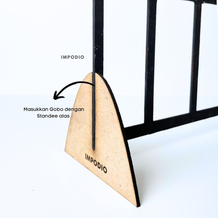 IMPODIO Standee - Stand GOBO uk 10x8cm - Peyanggah alas