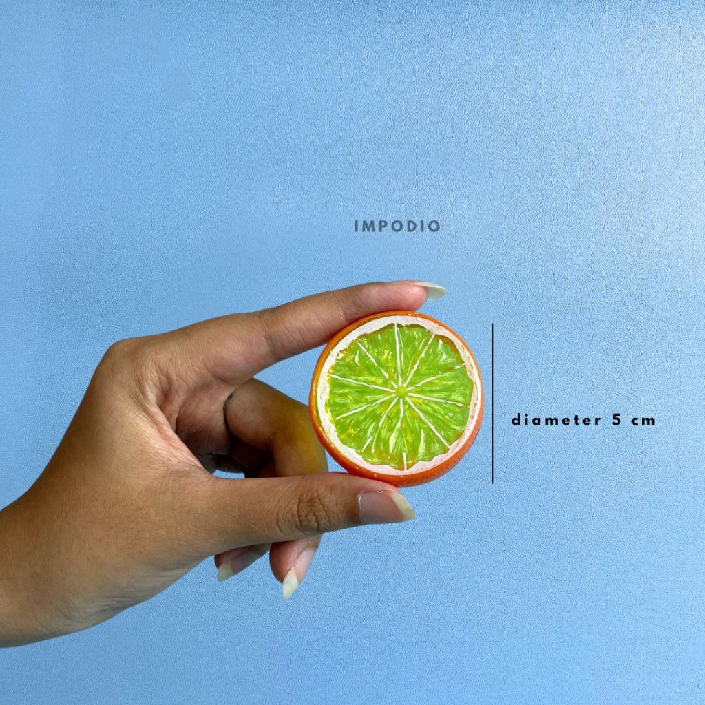 IMPODIO Lemon artficial slice / potongan buah lemon palsu Props foto produk