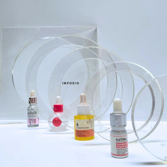 IMPODIO Akrilik Geometry - 1 Set Kotak dan Lingkaran Geometri