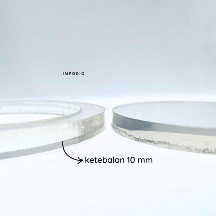 IMPODIO Akrilik Geometry - 1 Set Kotak dan Lingkaran Geometri