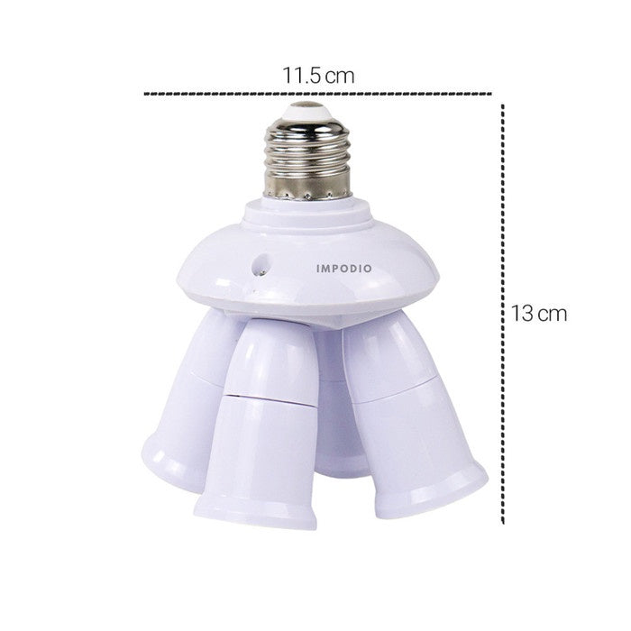 IMPODIO 4 socket led softbox adapter - ubah single socket 4 socked LED