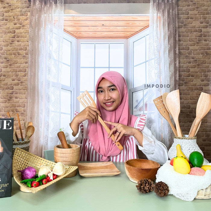 IMPODIO Background foto 3D live streaming - photo produk studio custom motif - latar gulung lembaran