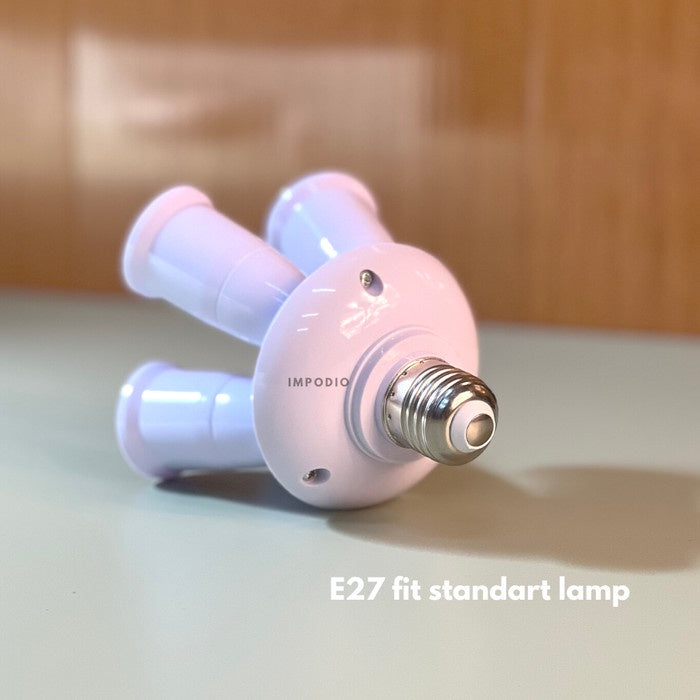 IMPODIO 4 socket led softbox adapter - ubah single socket 4 socked LED - close up