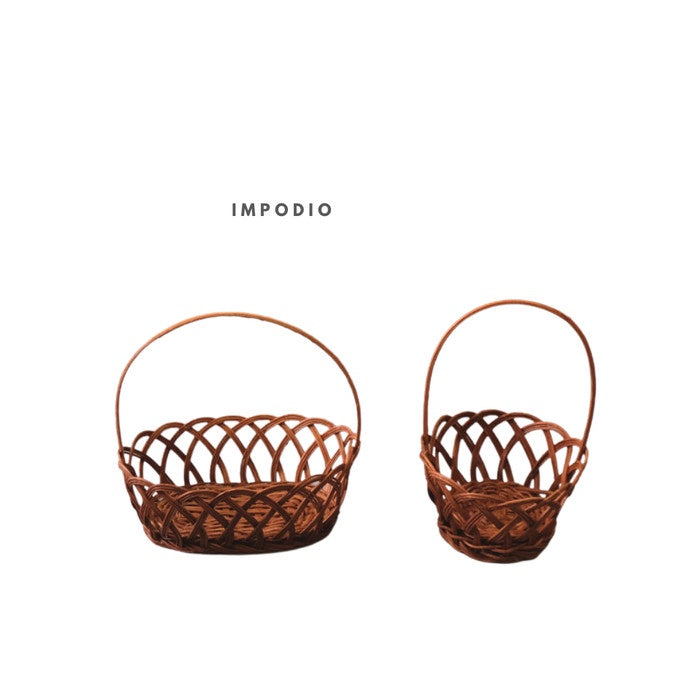IMPODIO Mini rantang parcel bambu / keranjang rotan hampers