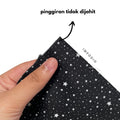 IMPODIO [PAKET 5pcs] napkin STARRY kain piknik - props foto - tampak samping
