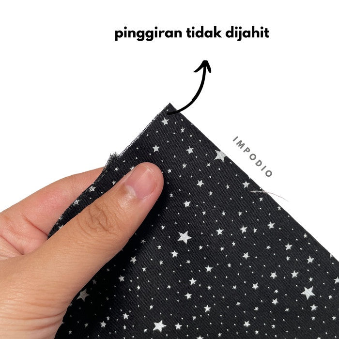 IMPODIO [PAKET 5pcs] napkin STARRY kain piknik - props foto - tampak samping