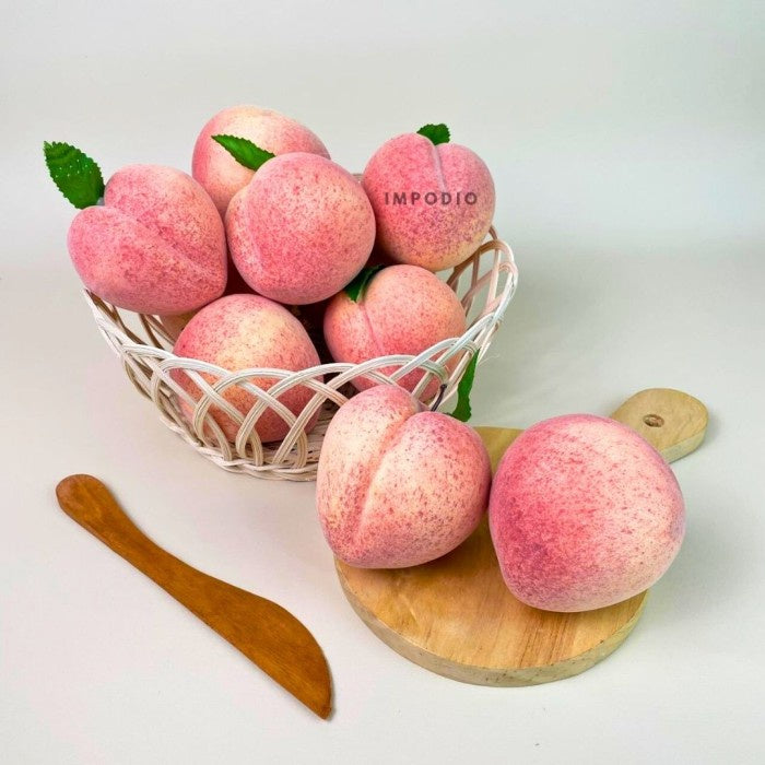 IMPODIO Peach artificial - Buah plastik palsu - properti Fotografi