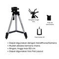 IMPODIO Tripod 3 in 1 FREE Holder HP Tinggi maksimal 120cm - detail produk