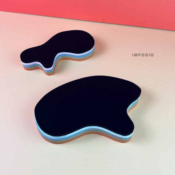 IMPODIO Tatakan bentuk abstrak - Photo Props aesthetic kayu 5 warna