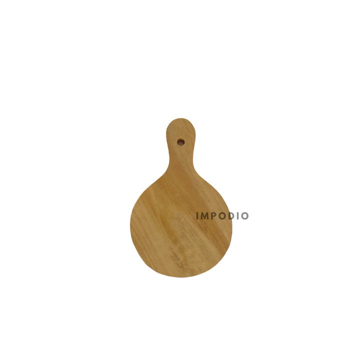 IMPODIO Talenan bulat untuk pizza cutting board diameter 15 dan 18cm piring kayu