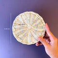 IMPODIO coaster rotan bulat anyaman - props tatakan food photo - packaging