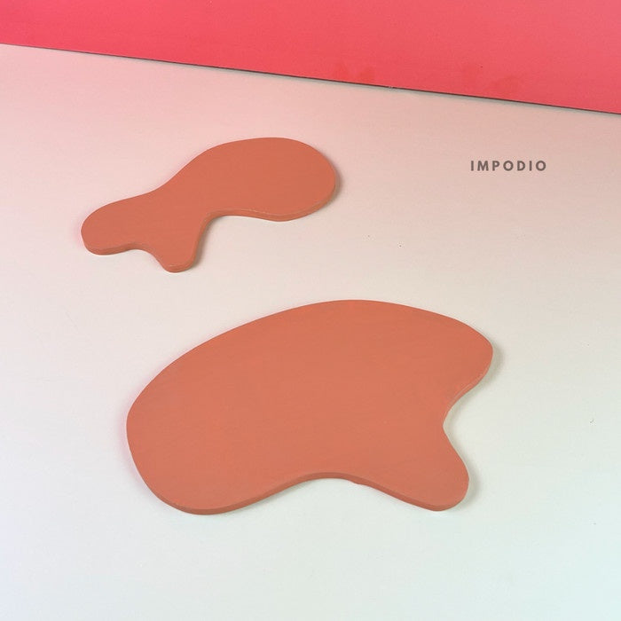 IMPODIO Tatakan bentuk abstrak - Photo Props aesthetic kayu 5 warna