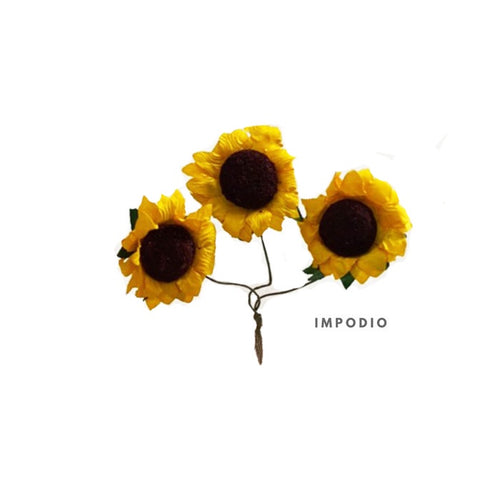 IMPODIO 3 tangkai bunga matahari – sunflower artificial props foto