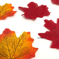 IMPODIO 12pcs daun maple palsu - artifial props properti fotografi - tampak samping