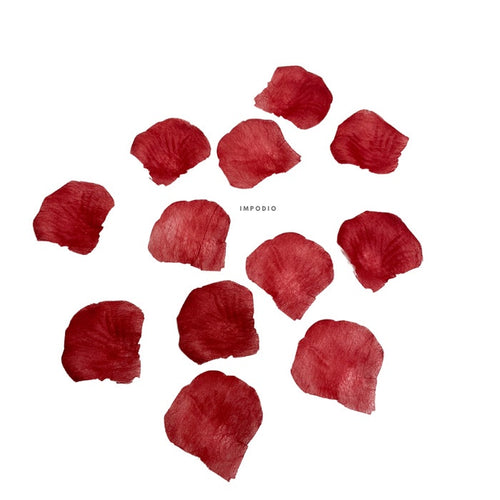IMPODIO 20pcs rose red petals artificial - kelopak bunga mawar