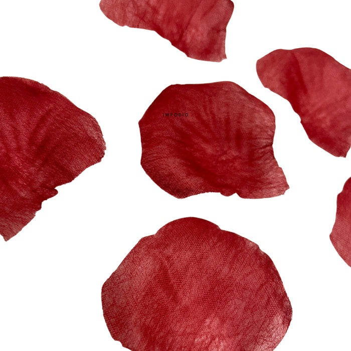 IMPODIO 20pcs rose red petals artificial - kelopak bunga mawar - tampak samping