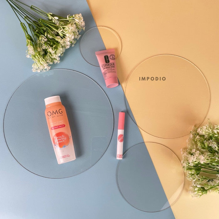 IMPODIO Akrilik bulat beragam ukuran - Props foto konten Makeup IMPODIO