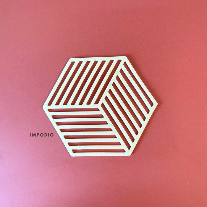 IMPODIO Coaster Alas Rubber Anti Panas - black and white