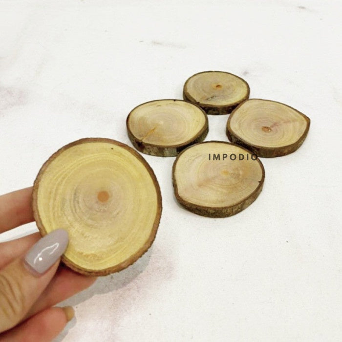 IMPODIO wood slice / kayu props foto 4-5cm flaylayout rustic
