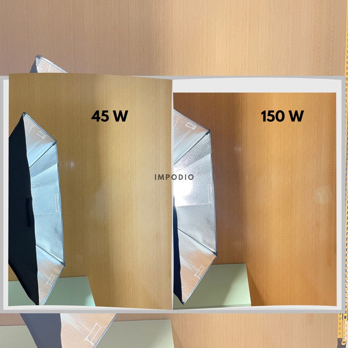 IMPODIO LED photography studio 45w & 150w 5500k CRI 90 no flicker
