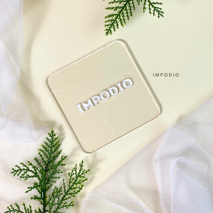 IMPODIO Engraved coaster akrilik kotak - tatakan gelas arcylic grafir