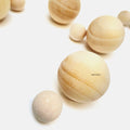 IMPODIO Bola kayu natural 2 - 4 cm - Properti props foto - detail produk