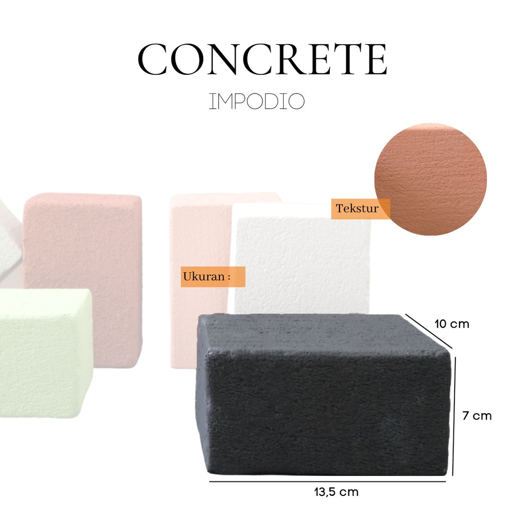 IMPODIO Balok podium concrete stone batu ukuran SMALL Bata Pedestal  - Properti foto produk - balok aesthetic