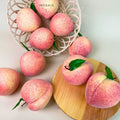 IMPODIO Peach artificial - Buah plastik palsu - properti Fotografi - tampak samping