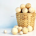 IMPODIO Bola kayu natural 2 - 4 cm - Properti props foto