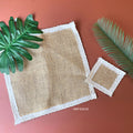 IMPODIO Kain Goni Renda 11x11cm 30x30cm | Alas Foto Properti Makanan Kerajinan Fashion