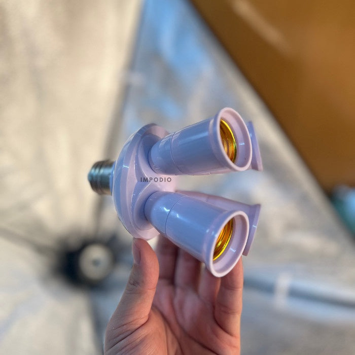 IMPODIO 4 socket led softbox adapter - ubah single socket 4 socked LED - detail produk