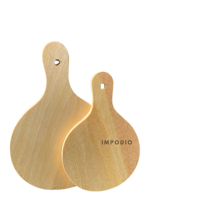 IMPODIO Talenan bulat untuk pizza cutting board diameter 15 dan 18cm piring kayu