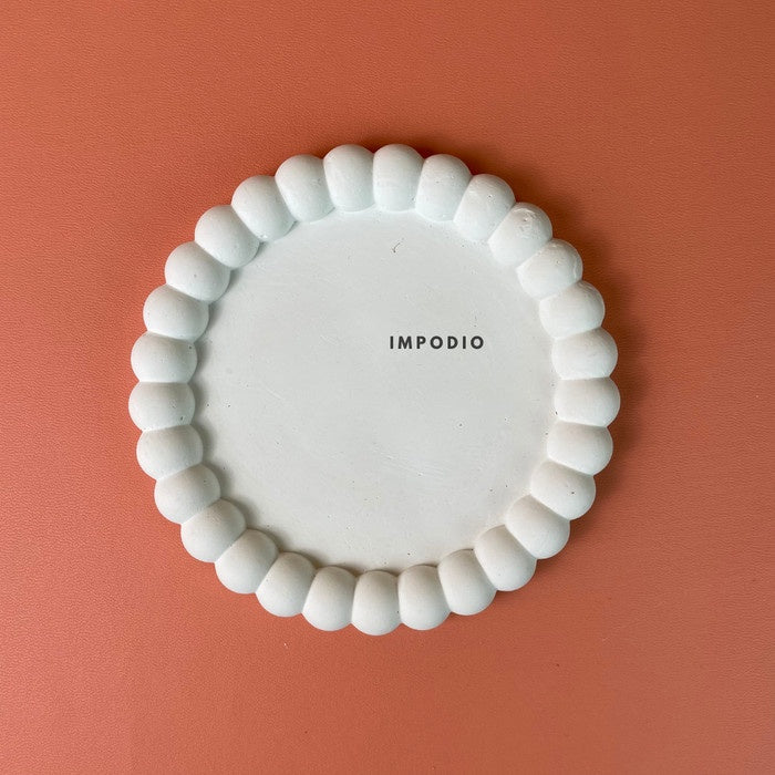 IMPODIO Bubble concrete puffy - coaster tray terazzo - Props foto